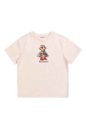 t-shirt in cotone rosa BURBERRY KIDS | 8117421A1439